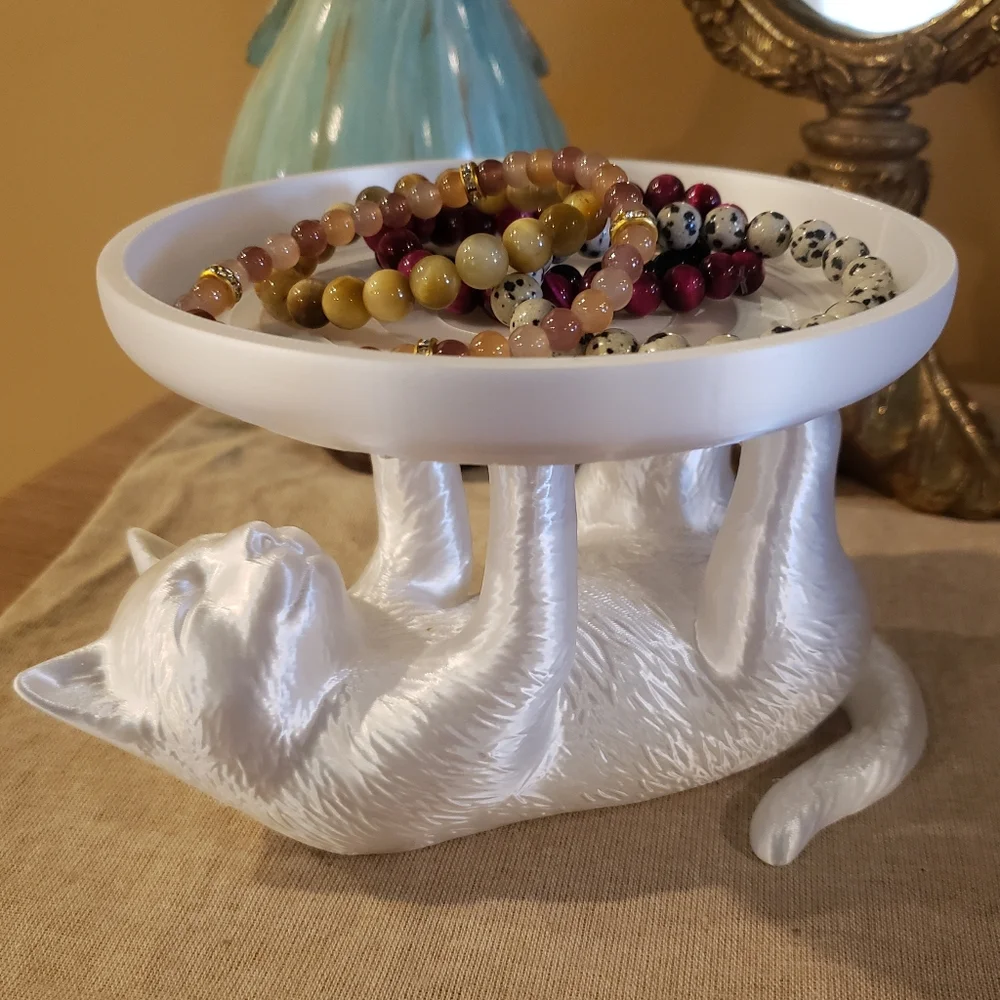 Hand Crafted Cat Jewelry / Keepsake / Trinket Holder (Choose Color) NWT! - Picture 3 of 4